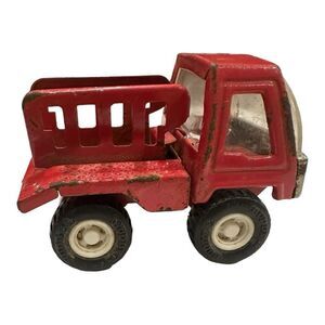Vintage 1960s Buddy L Red Pressed Steel Pick-Up Truck Hong Kong